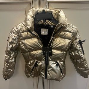 SAM. Girls Metallic Gold Puffer Sze 4